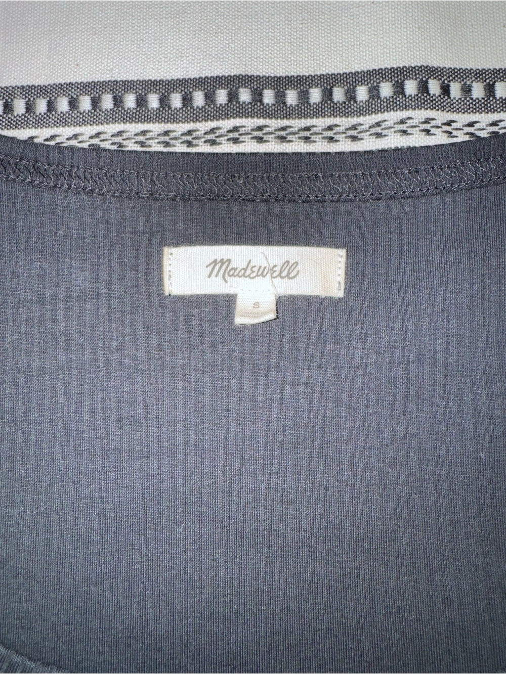 Madewell Black Ribbed Long-Sleeve Scoop Top - Picture 7 of 8